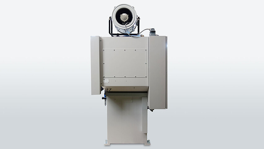 MN-400A1-A3 - Rückansicht mit Zentrifugalabscheider auf dem Dach