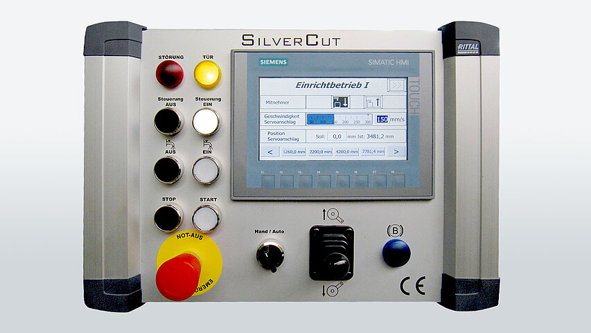 RSP-400N - Bedienfeld mit Touch-Display und Joystick für die Servo-Achse der Trennscheibe